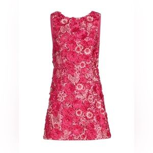 Alice + Olivia Lindsey Floral Appliqué Minidress